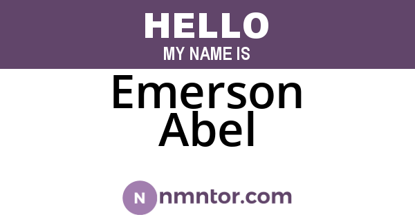 Emerson Abel