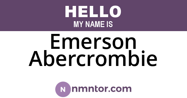 Emerson Abercrombie