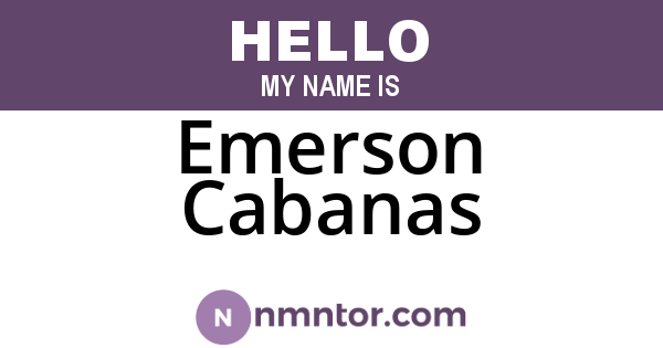 Emerson Cabanas