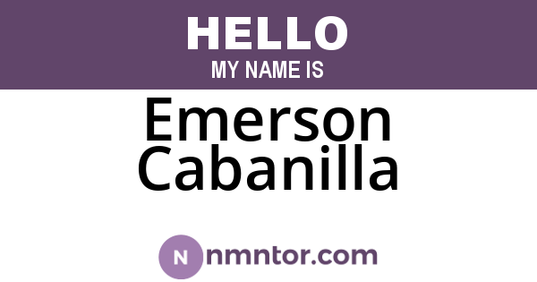 Emerson Cabanilla