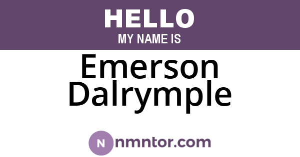 Emerson Dalrymple