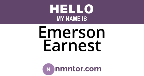 Emerson Earnest