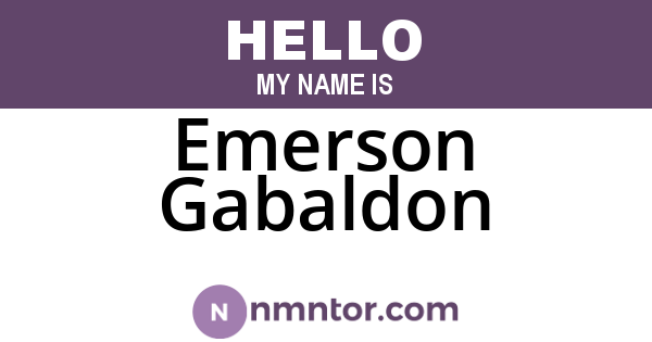 Emerson Gabaldon