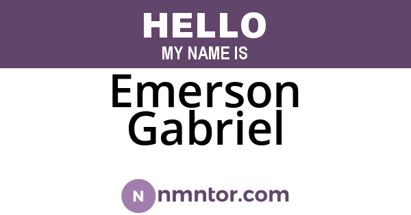 Emerson Gabriel