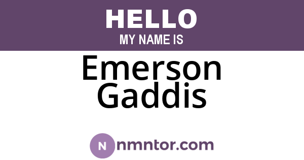 Emerson Gaddis