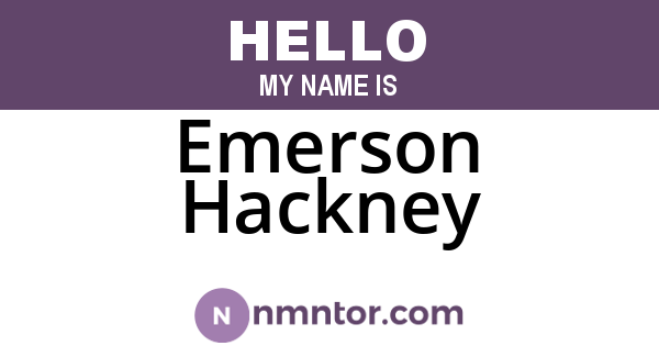 Emerson Hackney