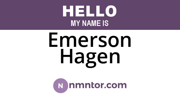 Emerson Hagen