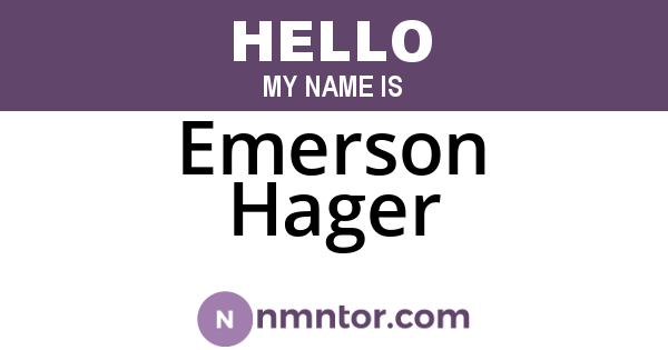Emerson Hager