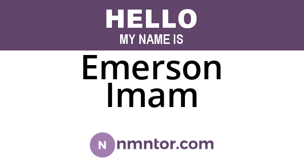 Emerson Imam