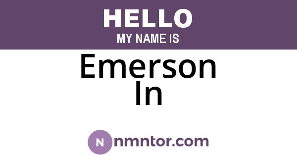 Emerson In