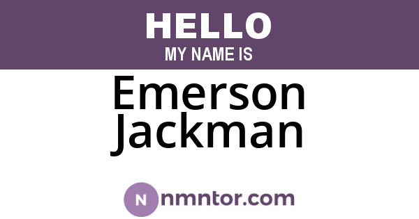 Emerson Jackman