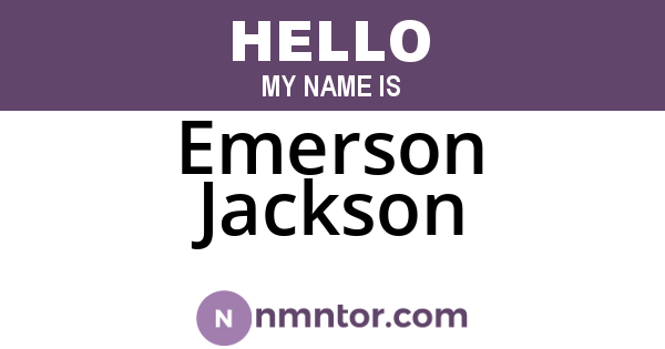 Emerson Jackson