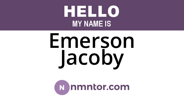 Emerson Jacoby