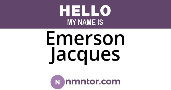 Emerson Jacques