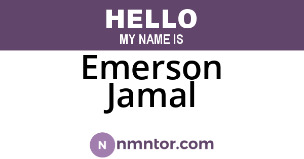 Emerson Jamal