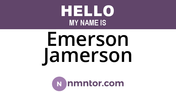 Emerson Jamerson