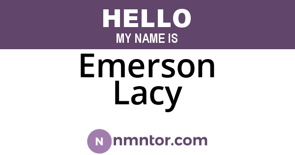 Emerson Lacy