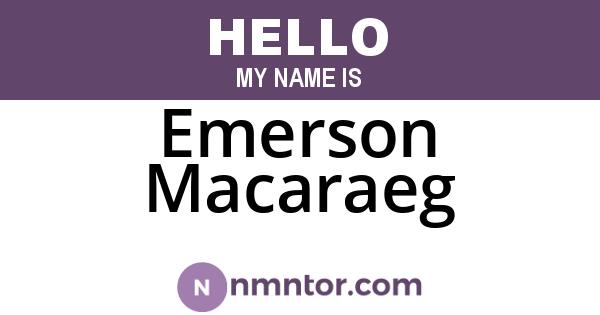 Emerson Macaraeg