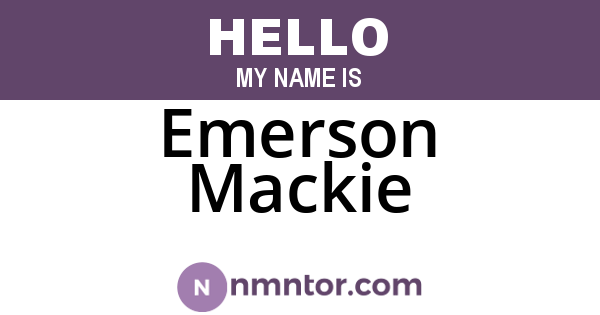 Emerson Mackie