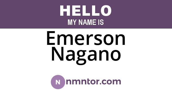 Emerson Nagano