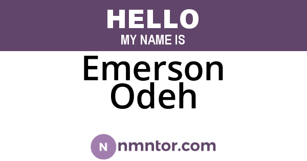 Emerson Odeh