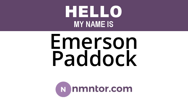 Emerson Paddock
