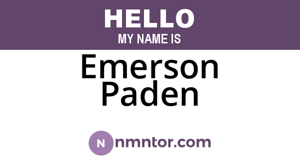 Emerson Paden