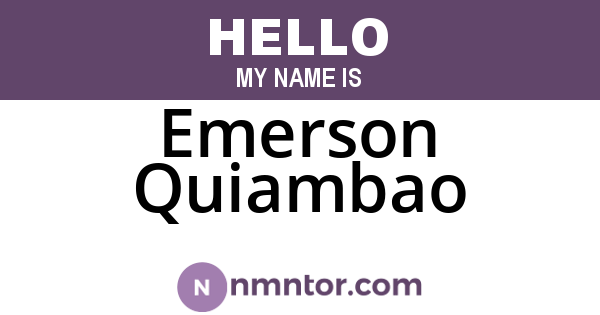 Emerson Quiambao