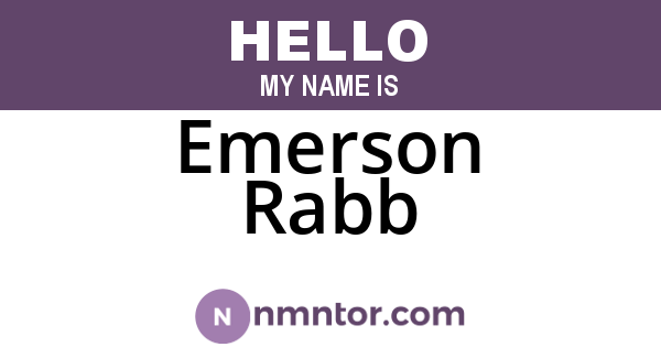 Emerson Rabb