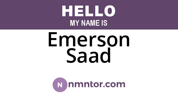 Emerson Saad