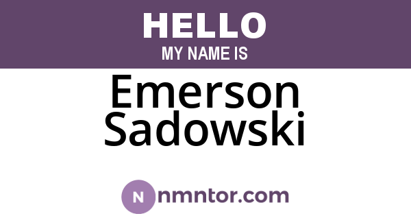 Emerson Sadowski