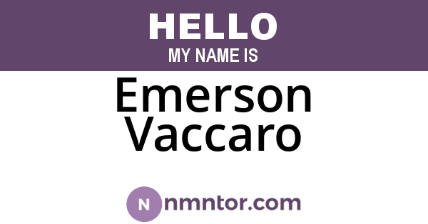 Emerson Vaccaro