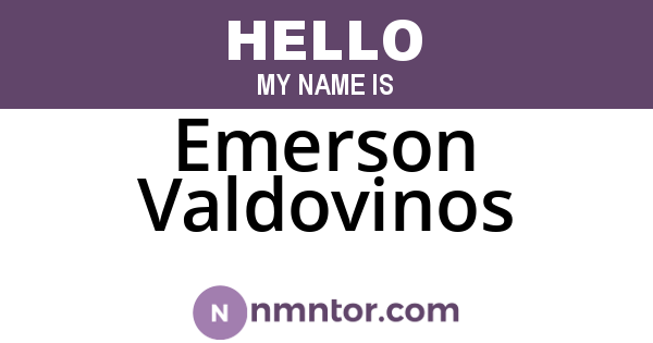 Emerson Valdovinos
