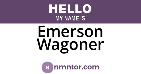Emerson Wagoner
