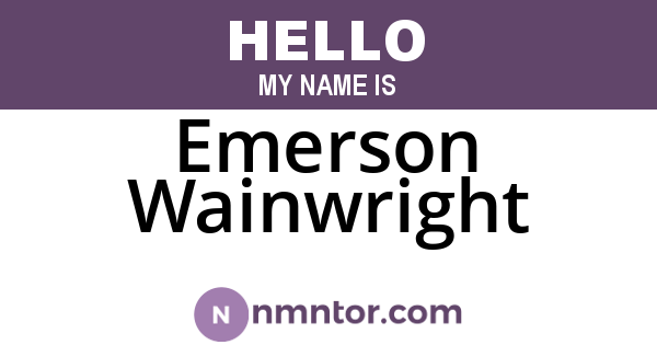 Emerson Wainwright