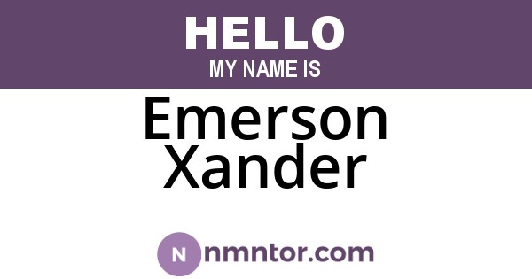 Emerson Xander