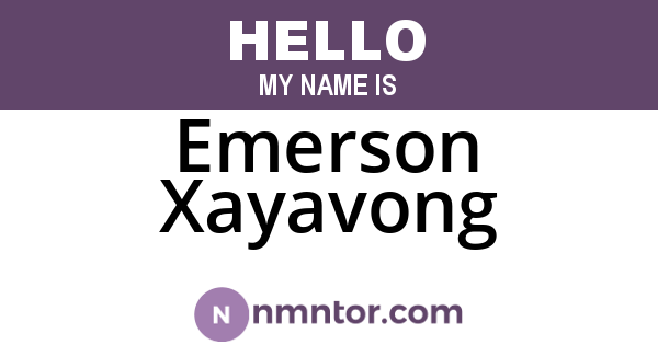 Emerson Xayavong