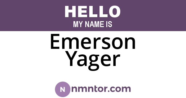 Emerson Yager