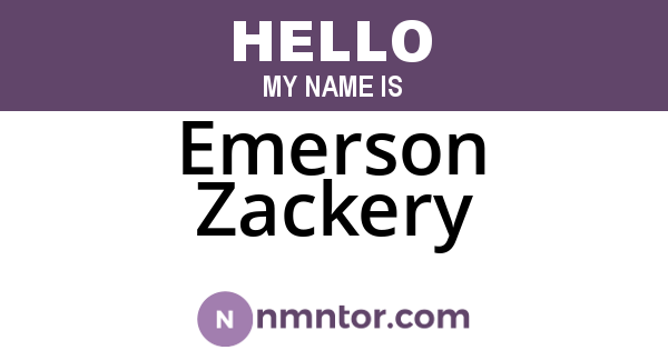 Emerson Zackery