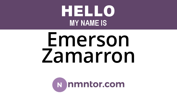Emerson Zamarron