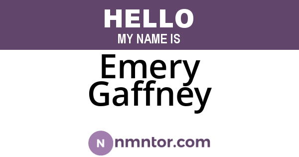 Emery Gaffney