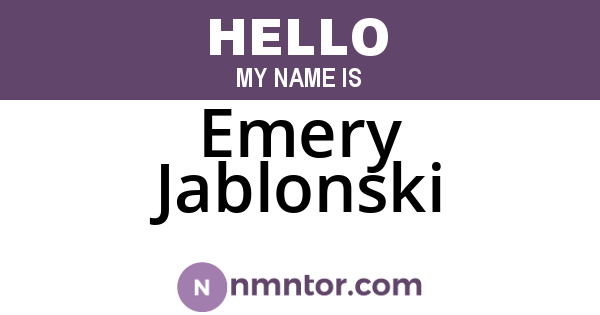 Emery Jablonski