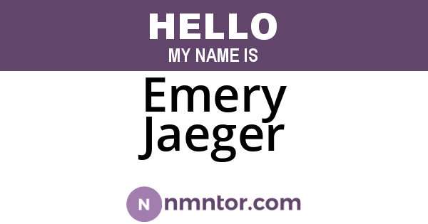 Emery Jaeger