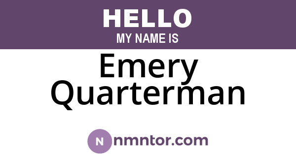 Emery Quarterman