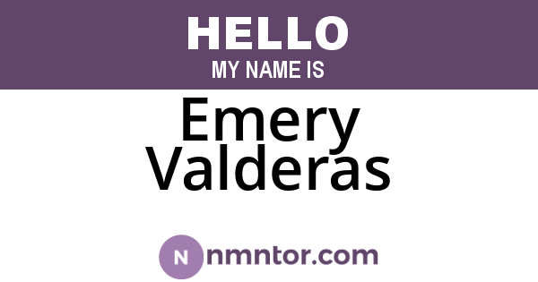 Emery Valderas