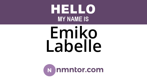 Emiko Labelle