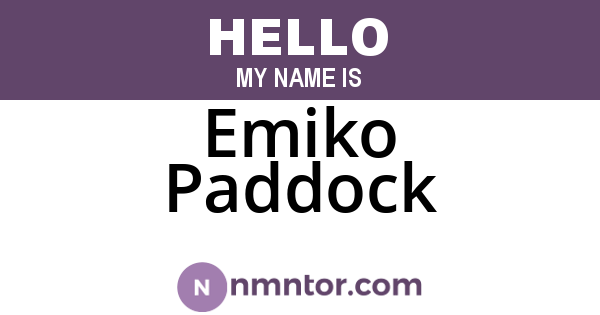 Emiko Paddock