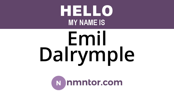 Emil Dalrymple