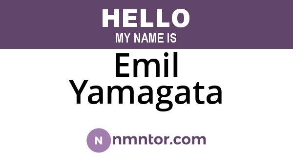 Emil Yamagata