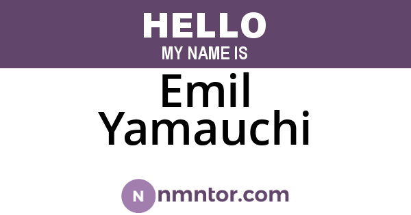 Emil Yamauchi